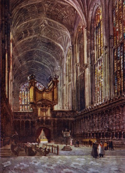 Kings College kápolna belseje a kórustól alkotó: William Matthison