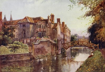 Queens College a folyó frontjáról alkotó: William Matthison