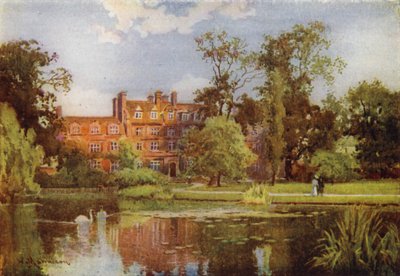 A tó és új épületek, Emmanuel College alkotó: William Matthison