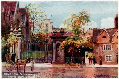Trinity College, kapu és kápolna, a Broad St alkotó: William Matthison