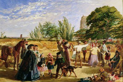 Szüreti jelenet Norfolkban: vázlat a „Hello Largesse”-hoz, 1861 alkotó: William Maw Egley