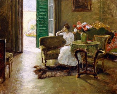 Egy emlék – Az olasz villában, alkotó: William Merritt Chase