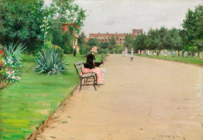 Egy városi park alkotó: William Merritt Chase