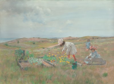Virággyűjtés alkotó: William Merritt Chase