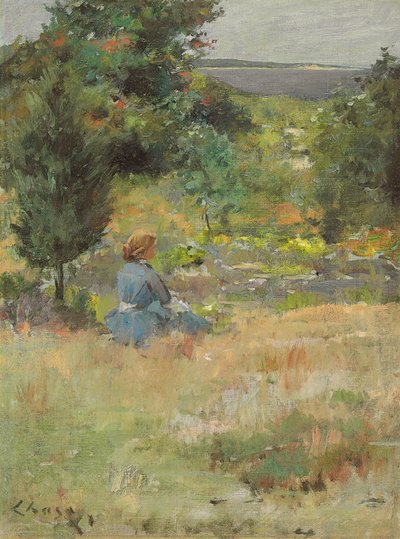 Lány Shinnecock Hillsben, 1897 körül alkotó: William Merritt Chase