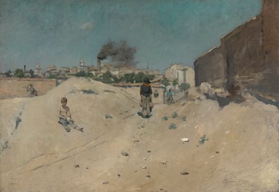 Madrid külvárosában alkotó: William Merritt Chase