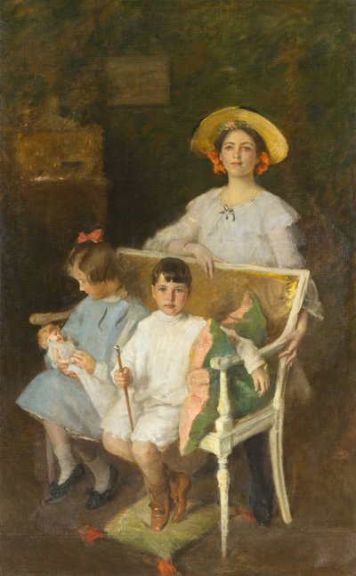 Portrécsoport (Dorothy, Helen és Bob), 1904 körül (olaj, vászon) alkotó: William Merritt Chase