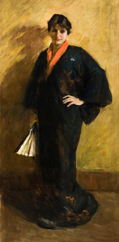 A kék kimonó alkotó: William Merritt Chase
