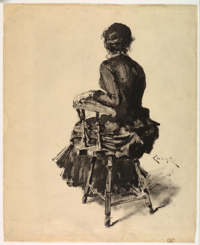 Ülő nő alkotó: William Merritt Chase
