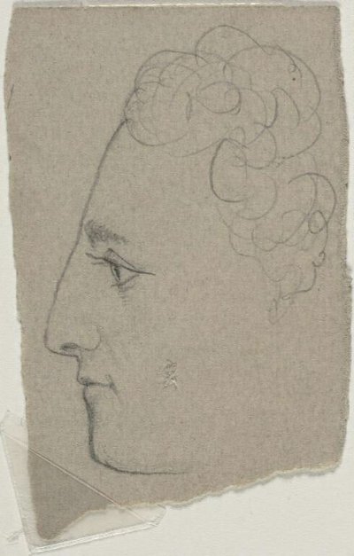Profil vázlat alkotó: William Michael Harnett