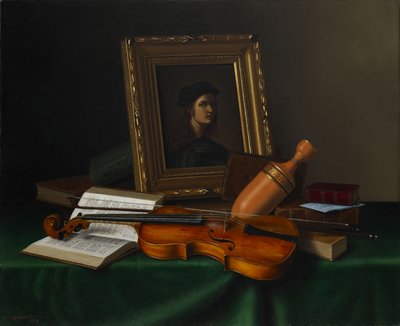 Csendélet Raffaello portréjával alkotó: William Michael Harnett