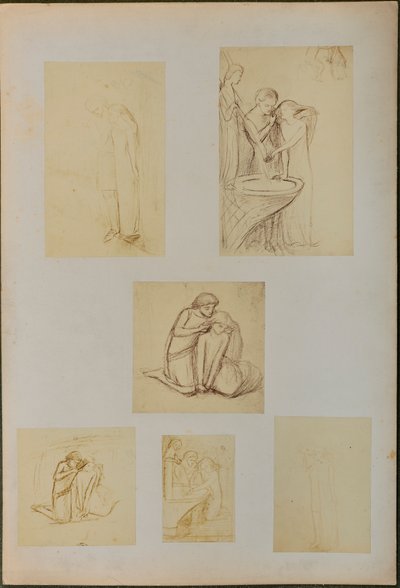 Tanulmányok a "La Belle Dame Sans Merci"-hez alkotó: William Michael Rossetti
