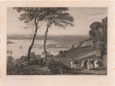 Plymouth dokk, a Mount Edgecumbe-ból alkotó: William Miller