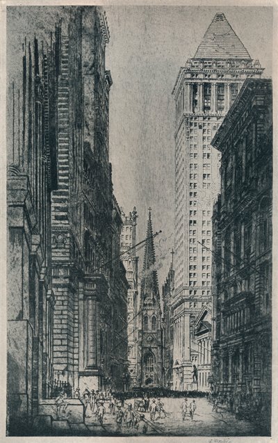 Wall Street, New York, 1913 alkotó: William Monk