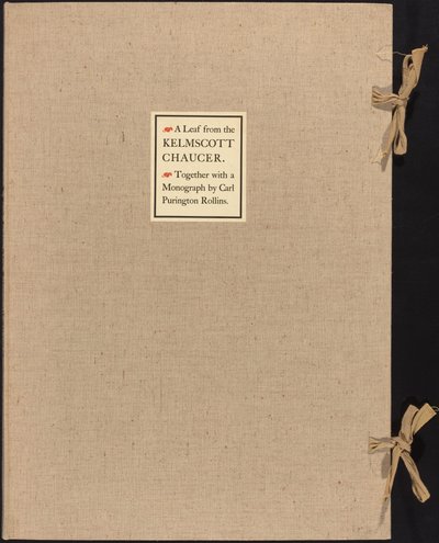 Egy levél a Kelmscott Chaucerből alkotó: William Morris