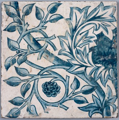 Kék virág motívum. Csempe, 1870-1880-as évek. alkotó: William Morris