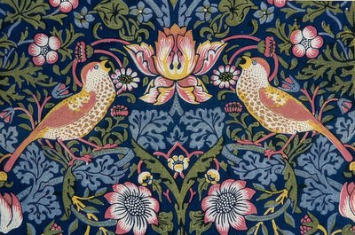 Az eper tolvaj. Díszítő szövet (részlet). 1883 alkotó: William Morris