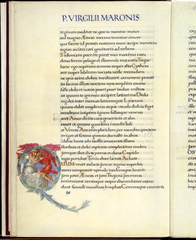 Dido és Cupido, 26. oldal Vergilius „Aeneis” című művéből alkotó: William Morris