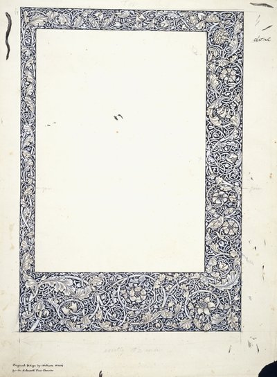 Eredeti rajz egész oldal szegélyhez alkotó: William Morris