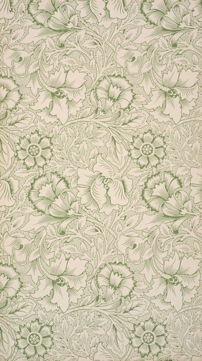 Pink és Poppy. Tapéta, 1881. alkotó: William Morris