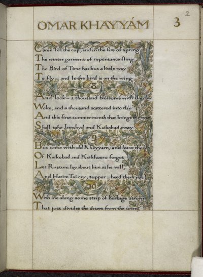 Omar Khayyam Rubaiyat-ja alkotó: William Morris