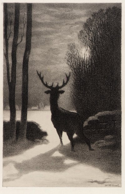 Szarvas a holdfényben alkotó: William Morris Hunt