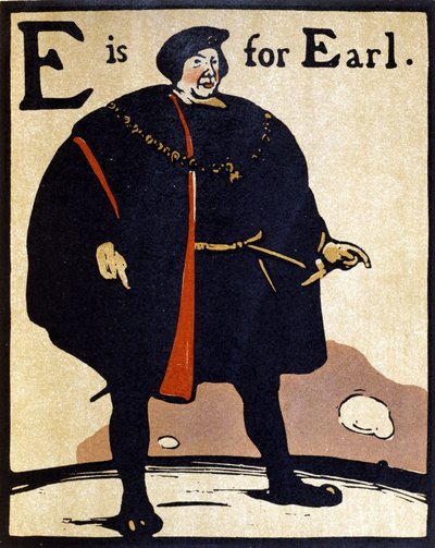 Az E Earl, illusztráció az „An Alphabet”-ből, William Heinemann kiadója alkotó: William Nicholson