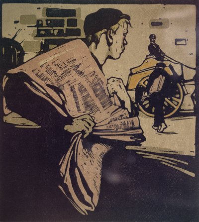 News Boy a "London Types"-ből, William Heinemann kiadásában alkotó: William Nicholson