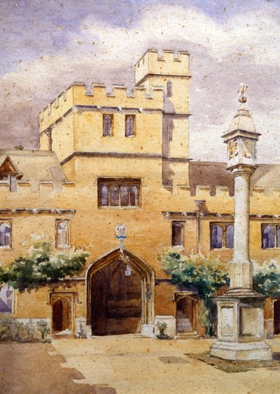 The Front Quad, Corpus Christi College, Oxford (akvarell papíron) alkotó: William Nicholson