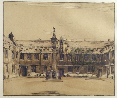 Az oxfordi Corpus Christi College elülső négyese (toll és tinta mosással papíron) alkotó: William Nicholson