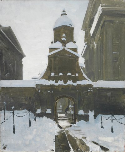 A becsület kapuja hó alatt alkotó: William Nicholson