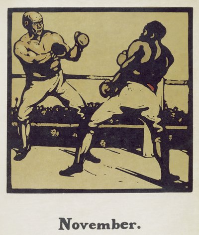 A november hónapja, a „Tizenkét sport almanachjából” Rudyard Kipling szavaival, először William Heinemann alkotó: William Nicholson