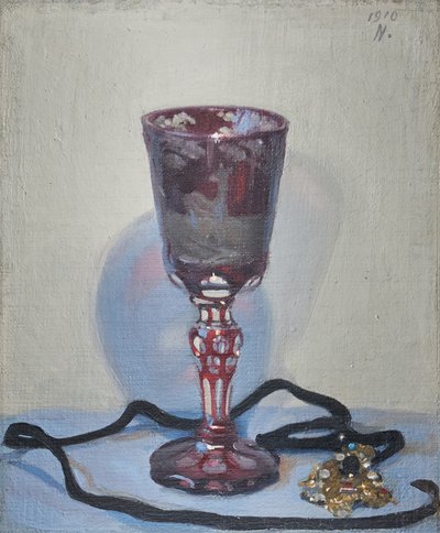 A rubinüveg, aláírással és dátummal a jobb felső sarokban alkotó: William Nicholson