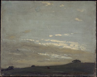 Az ezüst naplemente (olaj, vászon a fedélzeten) alkotó: William Nicholson