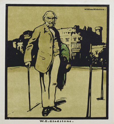 MI. Gladstone, a „Tizenkét portréból”, először William Heinemann adta ki alkotó: William Nicholson