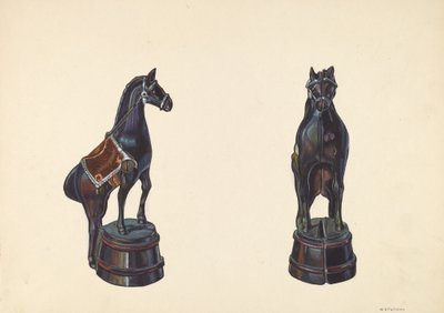 Ló a hordóparton, c. 1938. alkotó: William O. Fletcher