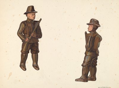 Katona a khaki érmebankban, c. 1938. alkotó: William O. Fletcher