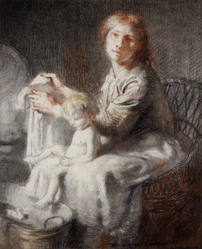 The White Swan (Grace and Kit) (pasztell és fekete zsírkréta) alkotó: William Orpen