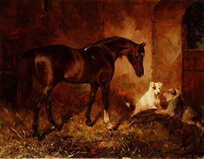 Az istállóban (olaj, vászon) alkotó: William Osborne