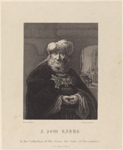 Zsidó rabbi alkotó: William P. Sherlock after Rembrandt van Rijn