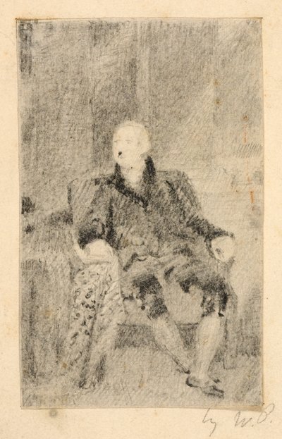 Ülő férfi tizennyolcadik századi ruhában alkotó: William Page