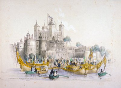 Thomas Johnson lord polgármester és kísérete a londoni Towerből indulva, 1840 alkotó: William Parrott