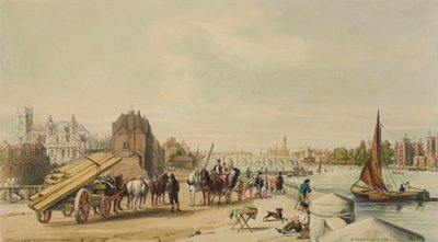 Millbank, Westminster, London, 1840. alkotó: William Parrott