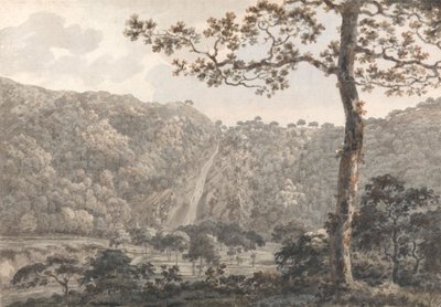 A vízesés Powerscourtban, Co. Wicklow, Írország alkotó: William Pars