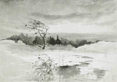 Táj vízzel és szélfútta fával alkotó: William Parsons Winchester  Dana