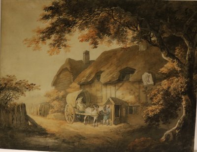 Útszéli fogadó, 1800 körül (akvarell, papír) alkotó: William Payne