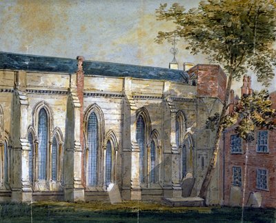 Kilátás a Temple Churchre, London, 1810. alkotó: William Pearson