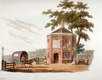 Tyburn turnpike, London, 1812 alkotó: William Pickett