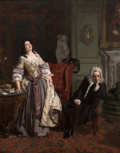Alexander Pope 1852-ben kinyilvánította szerelmét Lady Mary Wortley Montagunak alkotó: William Powell Frith