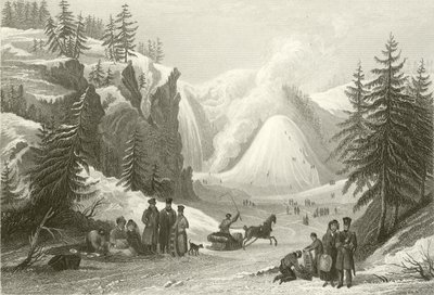 Montmorency vízesés és kúp, Quebec közelében alkotó: William Purser